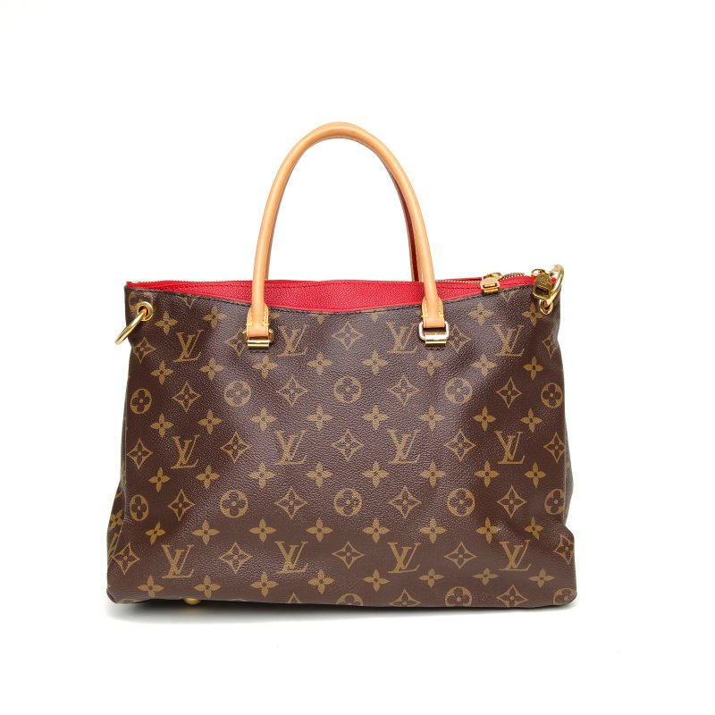 LOUIS VUITTON Pallas傳奇大號34老花PVC金扣2017肩背包-2