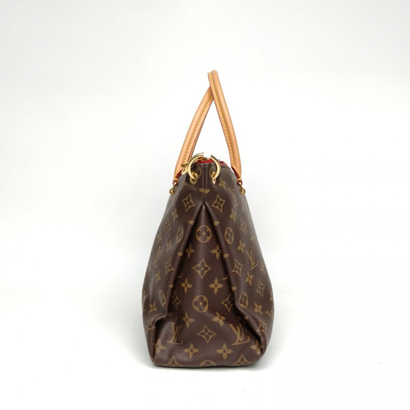 LOUIS VUITTON Pallas傳奇大號34老花PVC金扣2017肩背包-3