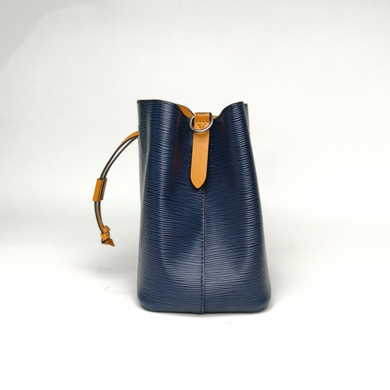 LOUIS VUITTON NOÉ水桶包BB22藍色水波紋牛皮銀扣2019肩背包-1