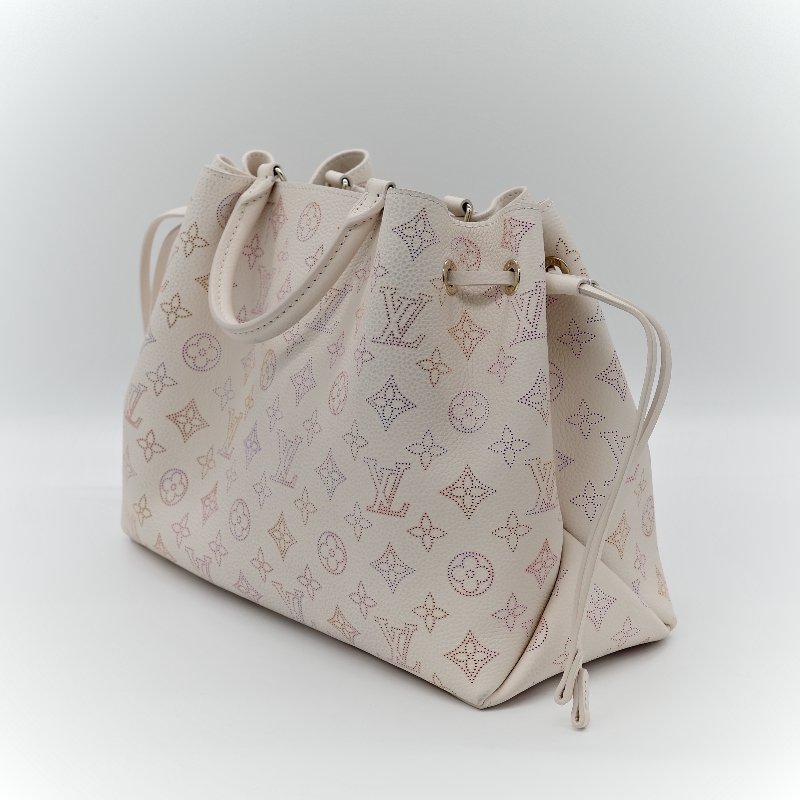 Louis Vuitton 杏色多彩老花 手提肩背包-4