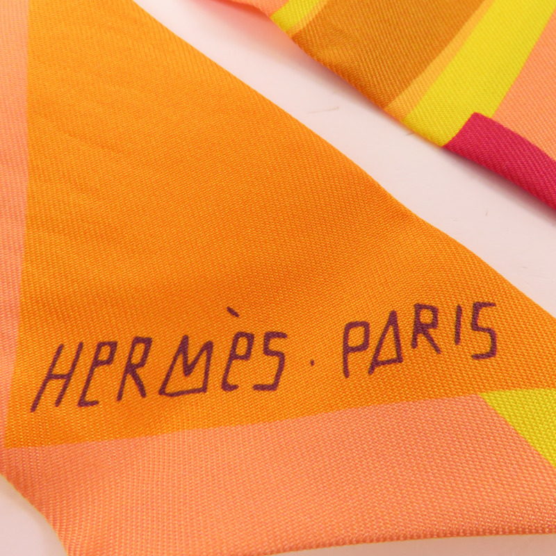 HERMES 絲質Twilly絲巾-3