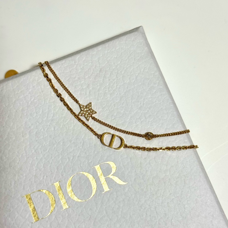 DIOR Petit CD雙鏈手鍊(金色)-1