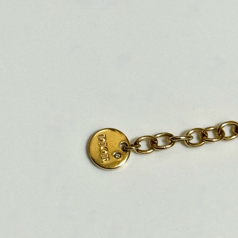 DIOR Petit CD雙鏈手鍊(金色)-3