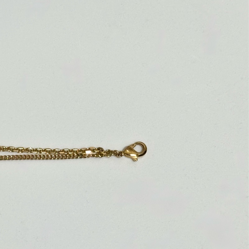 DIOR Petit CD雙鏈手鍊(金色)-4