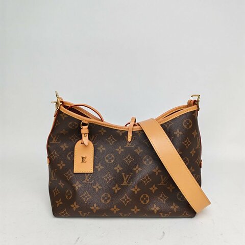 LOUIS VUITTON CARRYALL小號29配子袋老花PVC金扣晶片肩背包