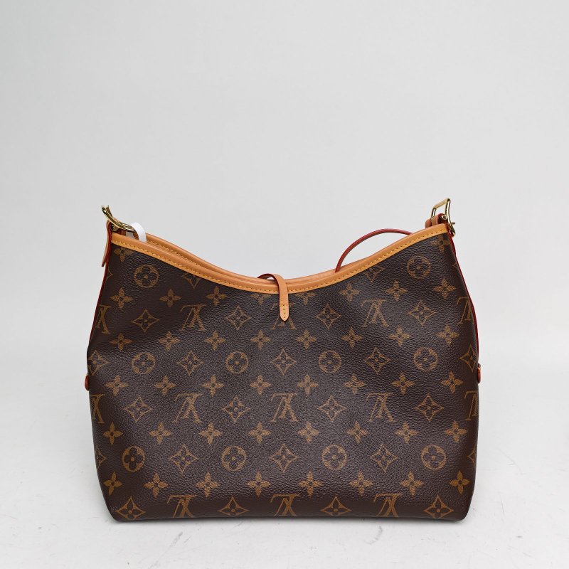 LOUIS VUITTON CARRYALL小號29配子袋老花PVC金扣晶片肩背包-1