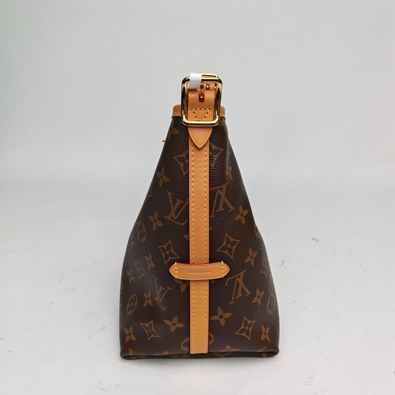 LOUIS VUITTON CARRYALL小號29配子袋老花PVC金扣晶片肩背包-2