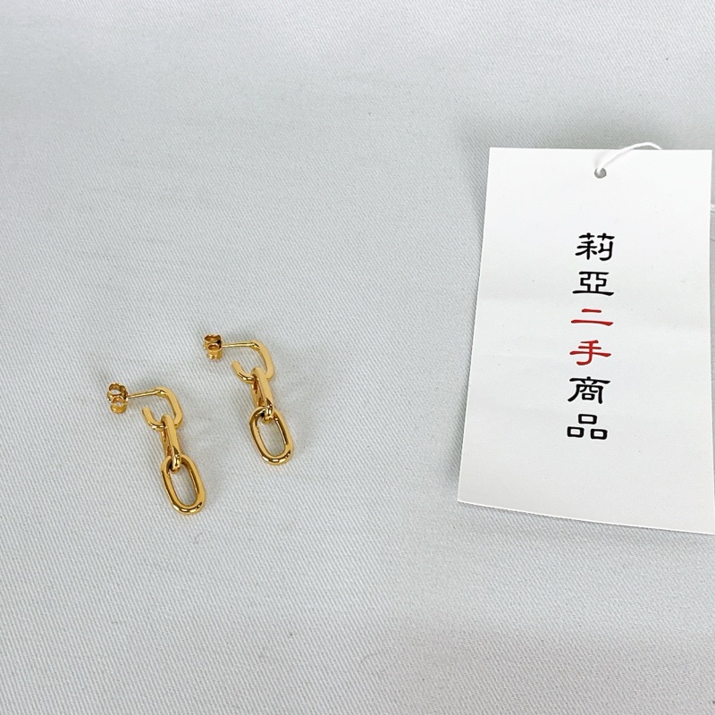 莉亞精品♡ Celine 凱旋門垂吊耳環 二手-1