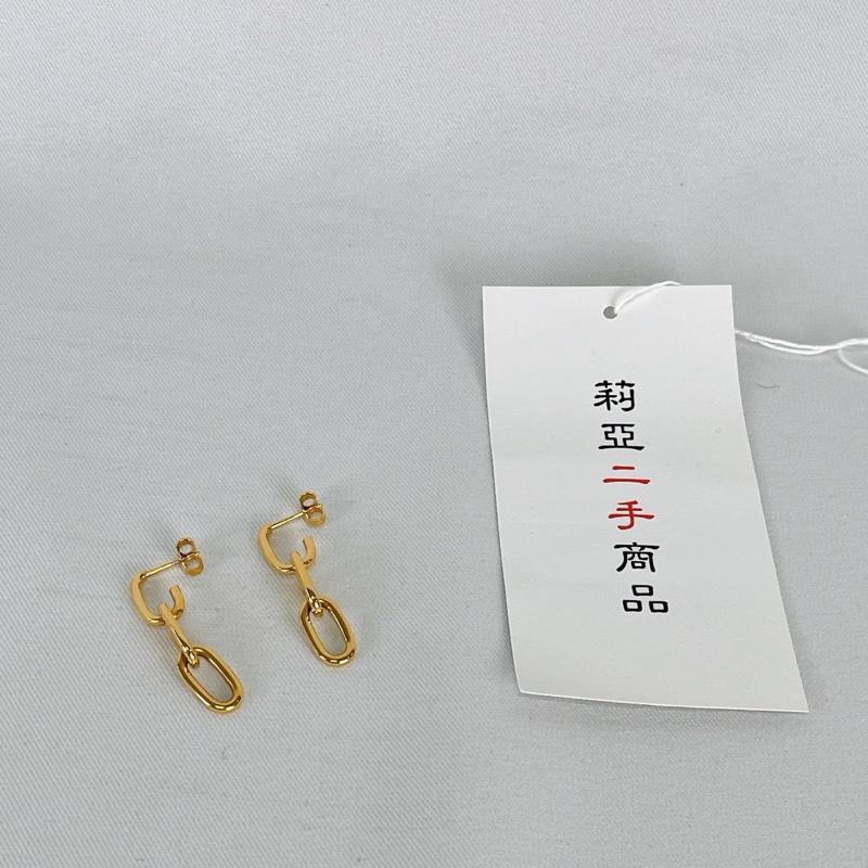 莉亞精品♡ Celine 凱旋門垂吊耳環 二手-3