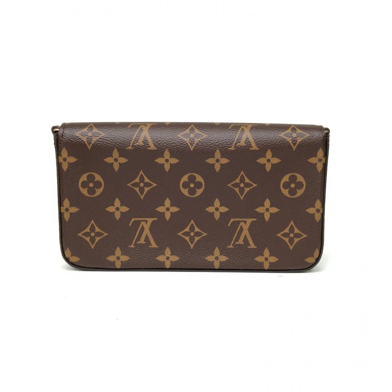 LOUIS VUITTON POCHETTEFELICIE三合一鏈條包老花PVC晶片肩背包-2