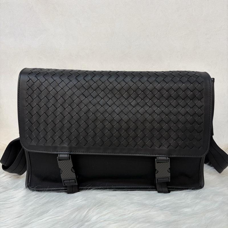BOTTEGA VENETA 548337 編織牛皮翻蓋商務公事包-1