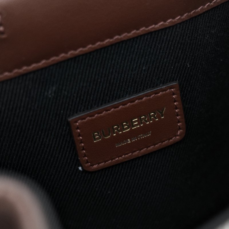BURBERRY 巴寶莉 經典格紋帆布拼皮革單扣迷你後背包-14