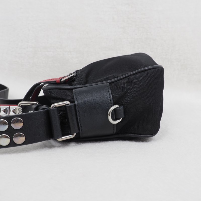 PRADA Tessuto Nylon Studded New Vela 尼龍拼皮革飾釘相機包-4