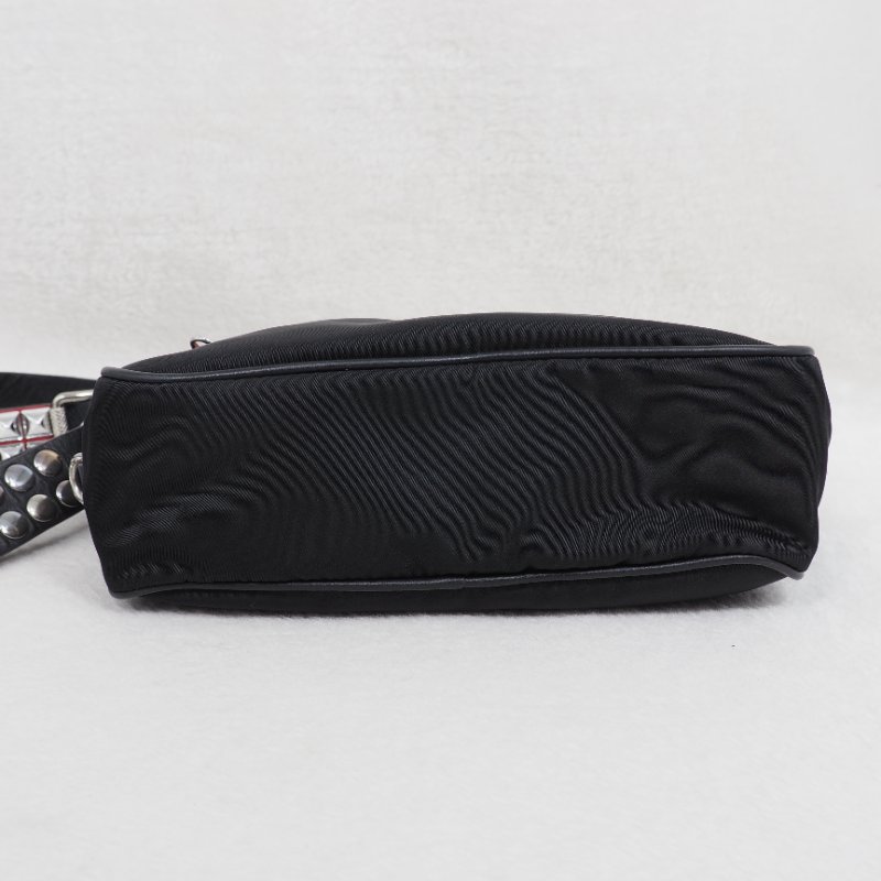 PRADA Tessuto Nylon Studded New Vela 尼龍拼皮革飾釘相機包-5