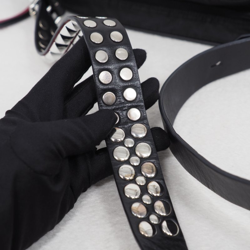 PRADA Tessuto Nylon Studded New Vela 尼龍拼皮革飾釘相機包-18