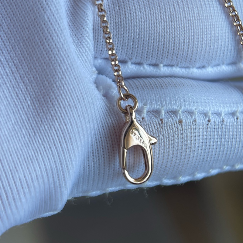 BVLGARI 18K玫瑰金B.zerol Necklace diamond pave 鑽石項鍊-9