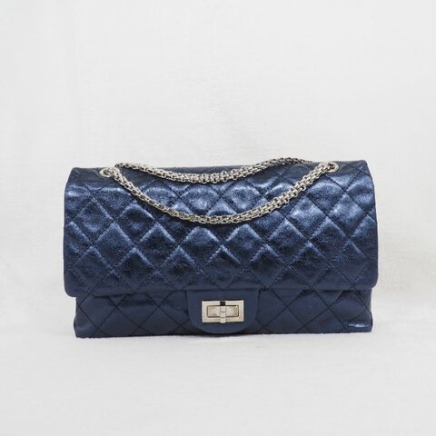 Chanel 2.55 Reissue Flap Bag 31cm 深藍色珠光