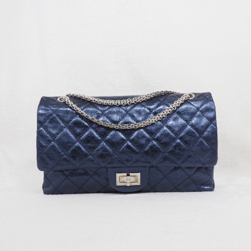Chanel 2.55 Reissue Flap Bag 31cm 深藍色珠光-0