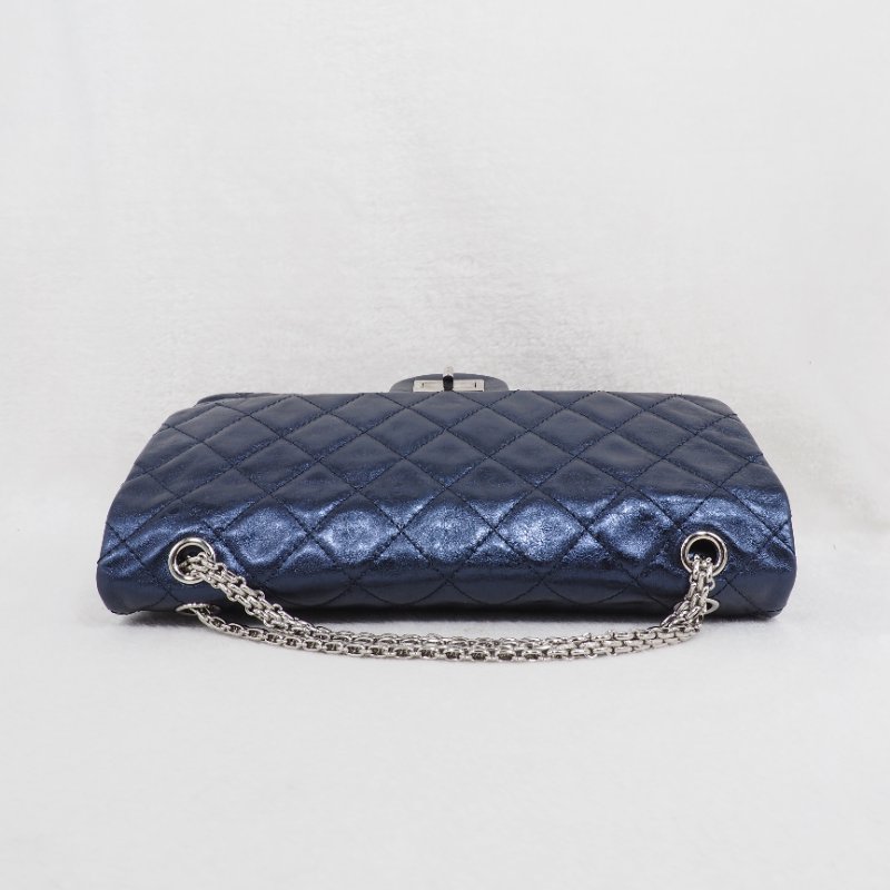 Chanel 2.55 Reissue Flap Bag 31cm 深藍色珠光-4