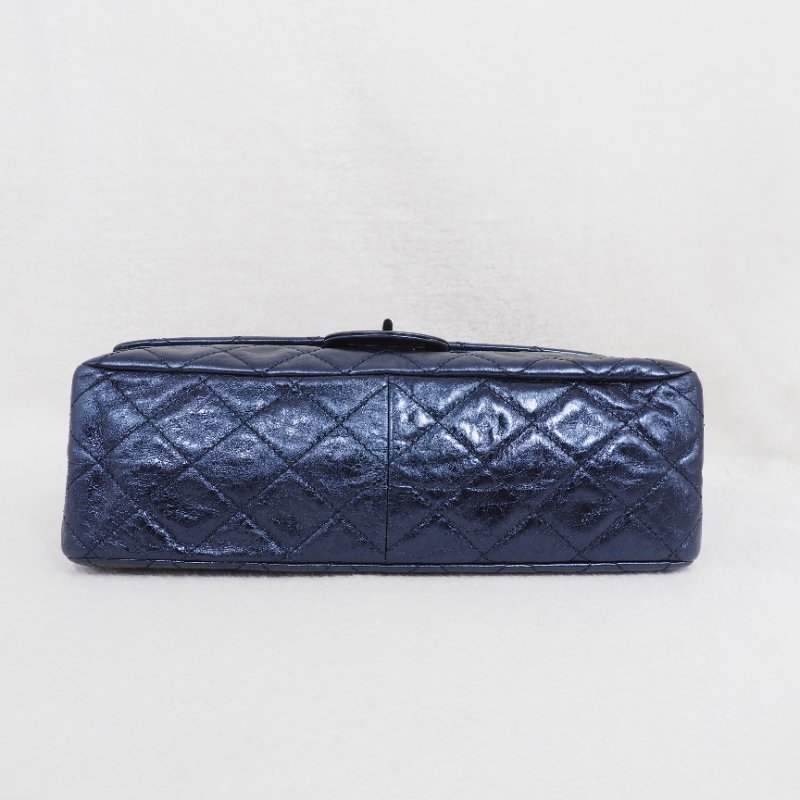 Chanel 2.55 Reissue Flap Bag 31cm 深藍色珠光-5