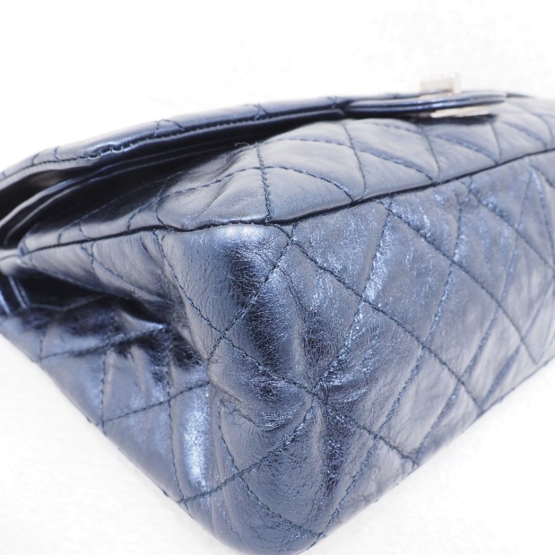 Chanel 2.55 Reissue Flap Bag 31cm 深藍色珠光-6