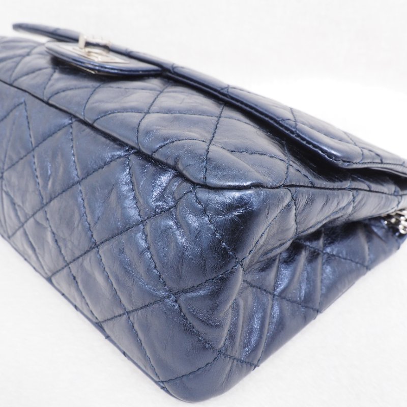 Chanel 2.55 Reissue Flap Bag 31cm 深藍色珠光-7