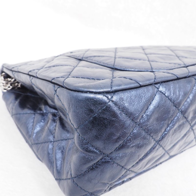 Chanel 2.55 Reissue Flap Bag 31cm 深藍色珠光-8