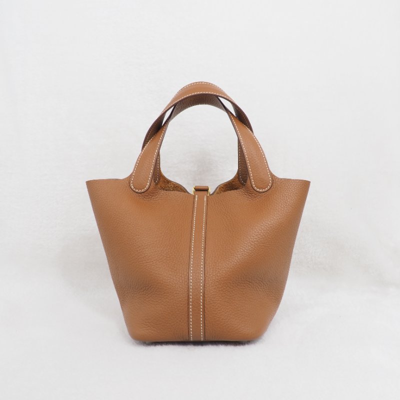 HERMES Picotin 18 金棕色金扣-1