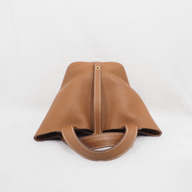 HERMES Picotin 18 金棕色金扣-4