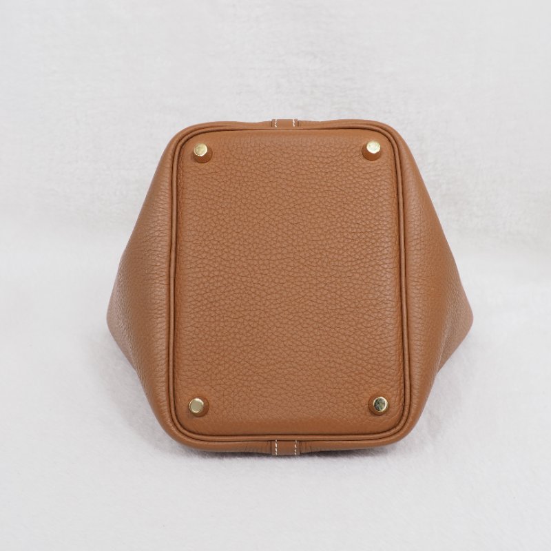 HERMES Picotin 18 金棕色金扣-5