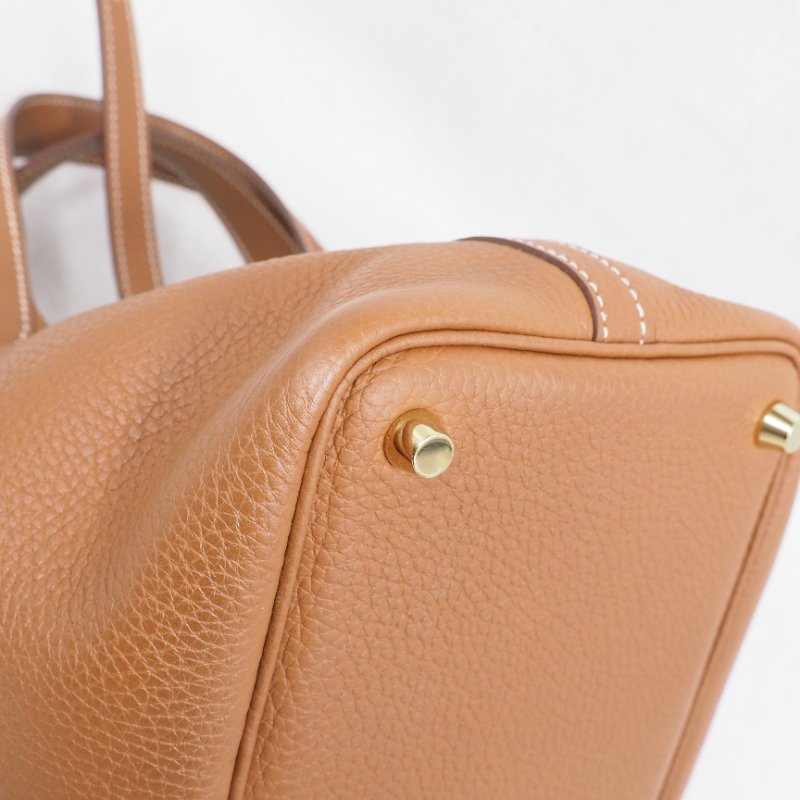 HERMES Picotin 18 金棕色金扣-6