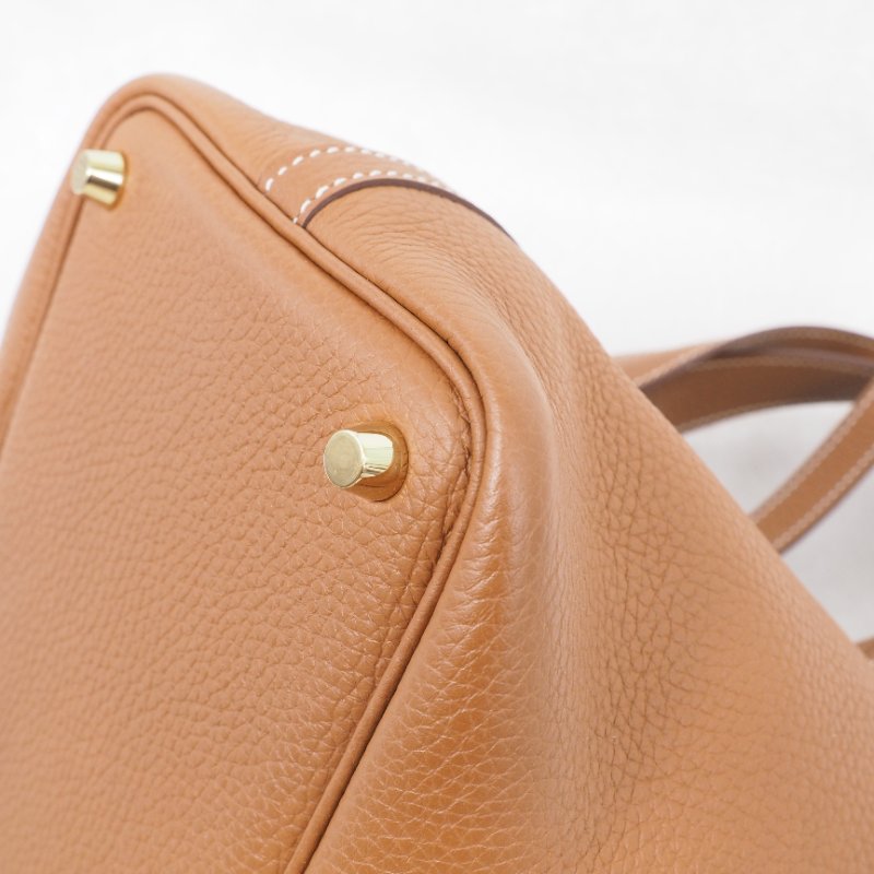 HERMES Picotin 18 金棕色金扣-7