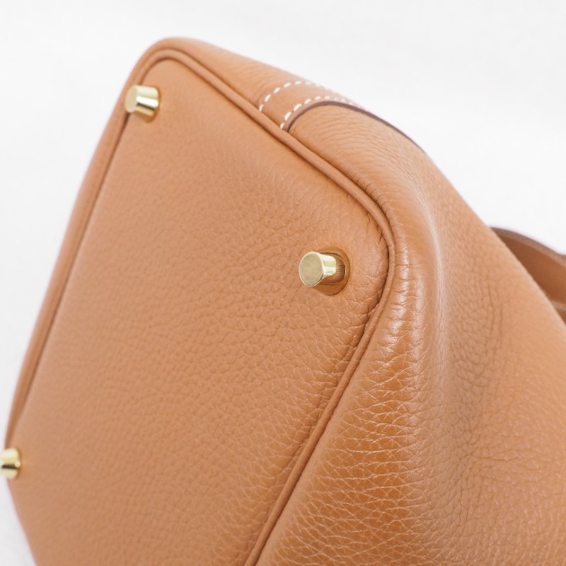 HERMES Picotin 18 金棕色金扣-9