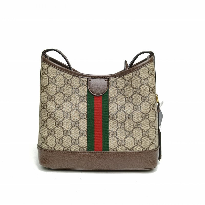 GUCCI OphidiaHobo小號23老花PVC金扣肩背包-2