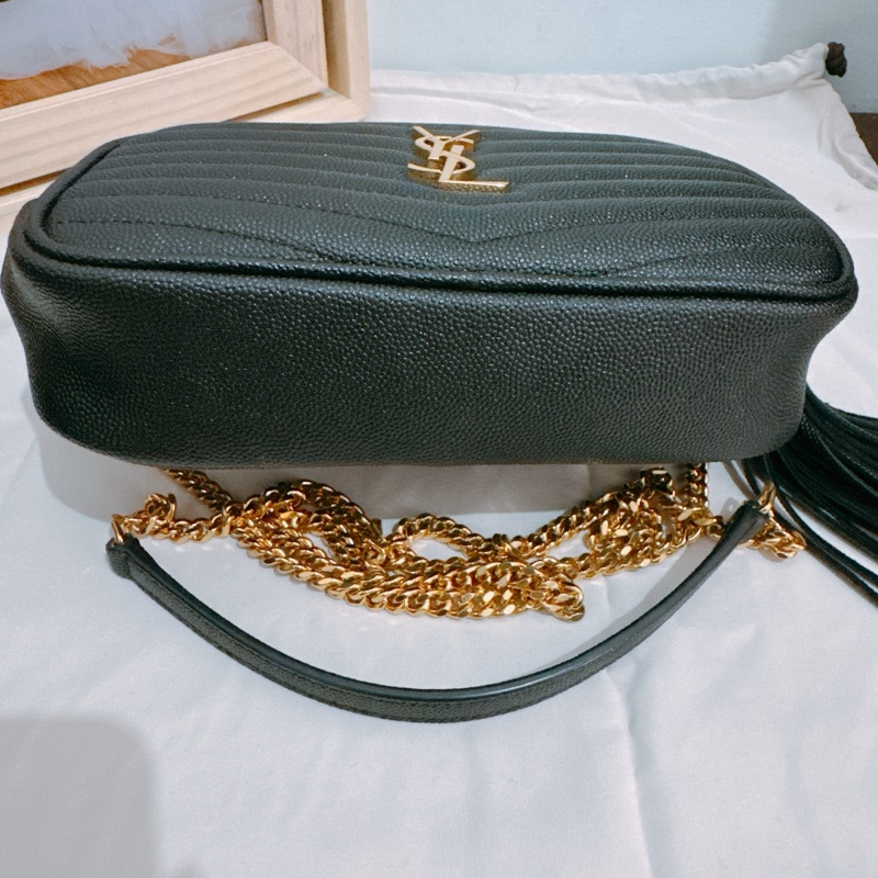 YSL 黑金配流蘇相機包｜精品入門款｜魚子醬牛皮｜斜背包-2