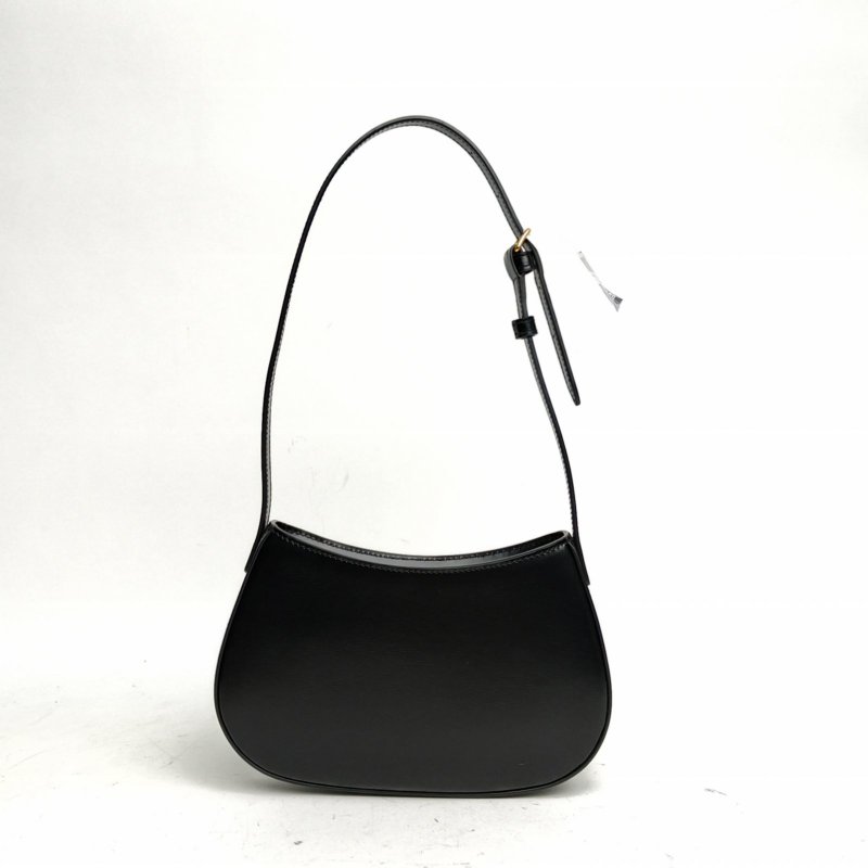 CELINE 黑色牛皮金扣Tilly凱旋門腋下包肩背包-2