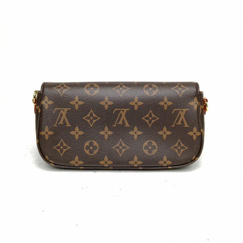 LOUIS VUITTON IVY鏈條腋下包老花PVC金扣晶片肩背包-2
