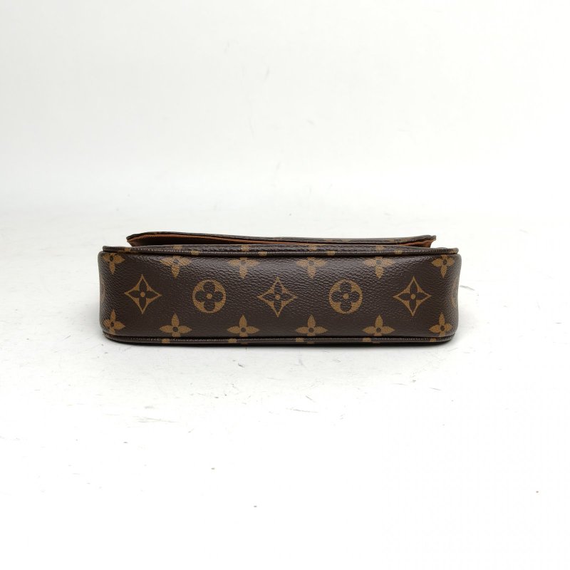 LOUIS VUITTON IVY鏈條腋下包老花PVC金扣晶片肩背包-4