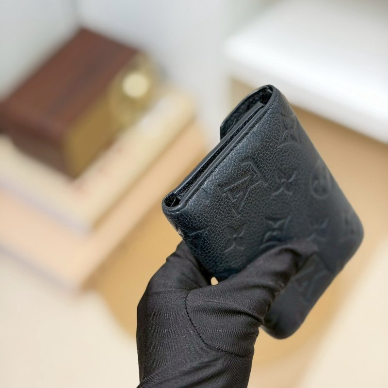 🏷LV 路易威登．Victorine 豆豆三折短夾 黑壓紋 M64060 芯片款-6