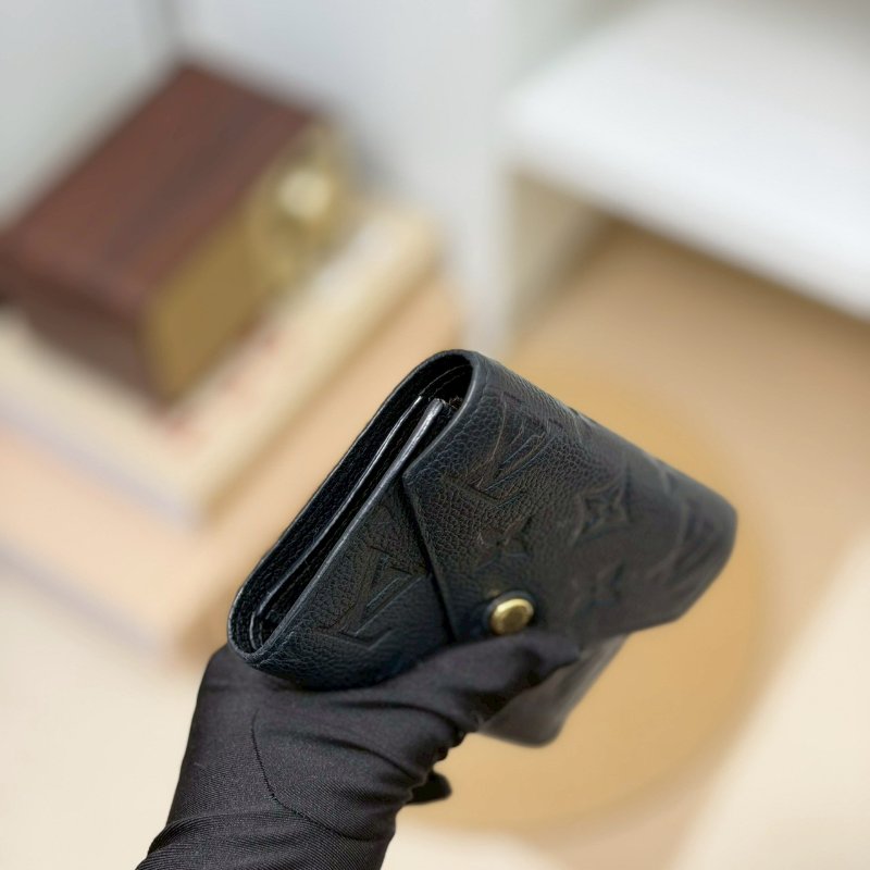🏷LV 路易威登．Victorine 豆豆三折短夾 黑壓紋 M64060 芯片款-8