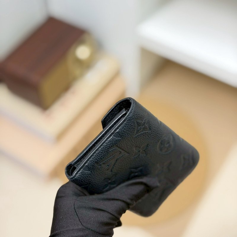 🏷LV 路易威登．Victorine 豆豆三折短夾 黑壓紋 M64060 芯片款-10