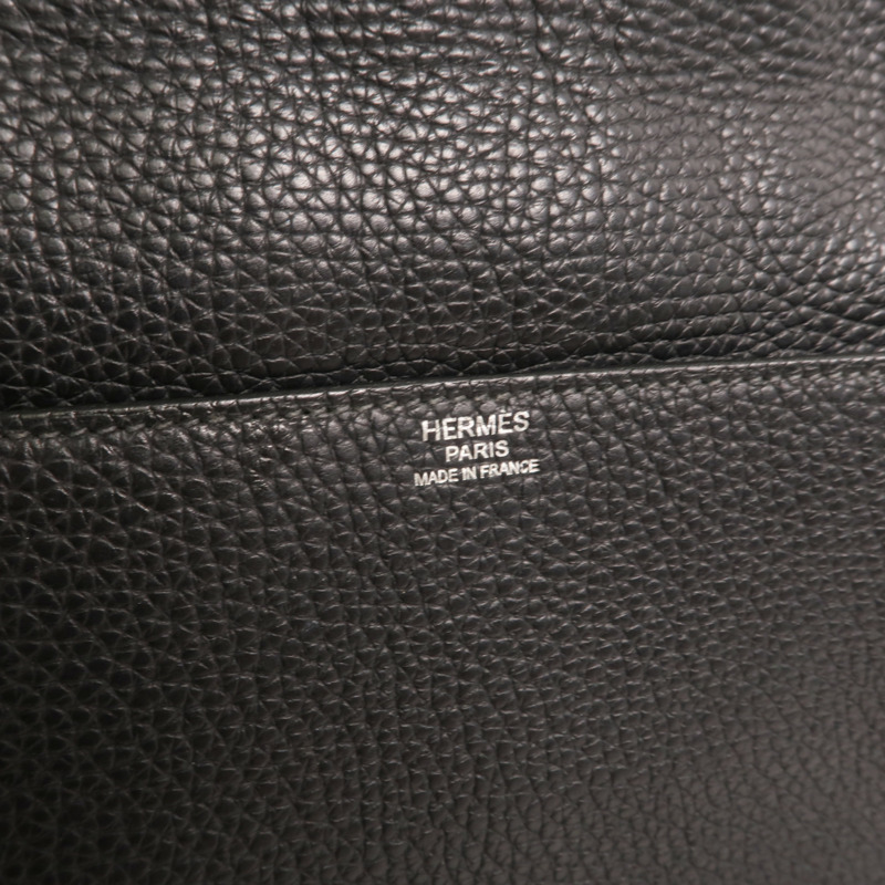 HERMES Clemence皮革Steve 27肩背袋Noir-5