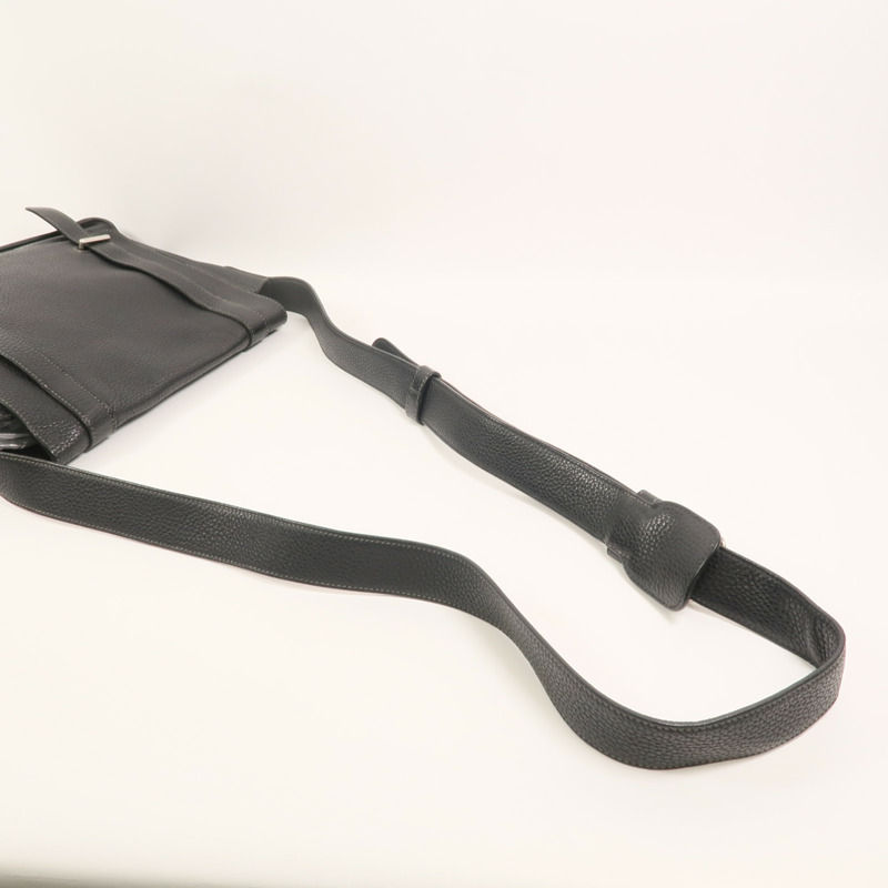 HERMES Clemence皮革Steve 27肩背袋Noir-7