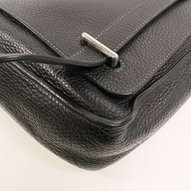 HERMES Clemence皮革Steve 27肩背袋Noir-9