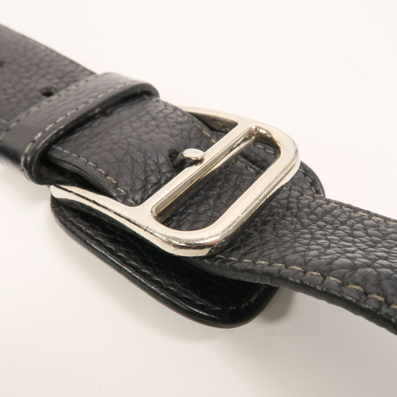 HERMES Clemence皮革Steve 27肩背袋Noir-13