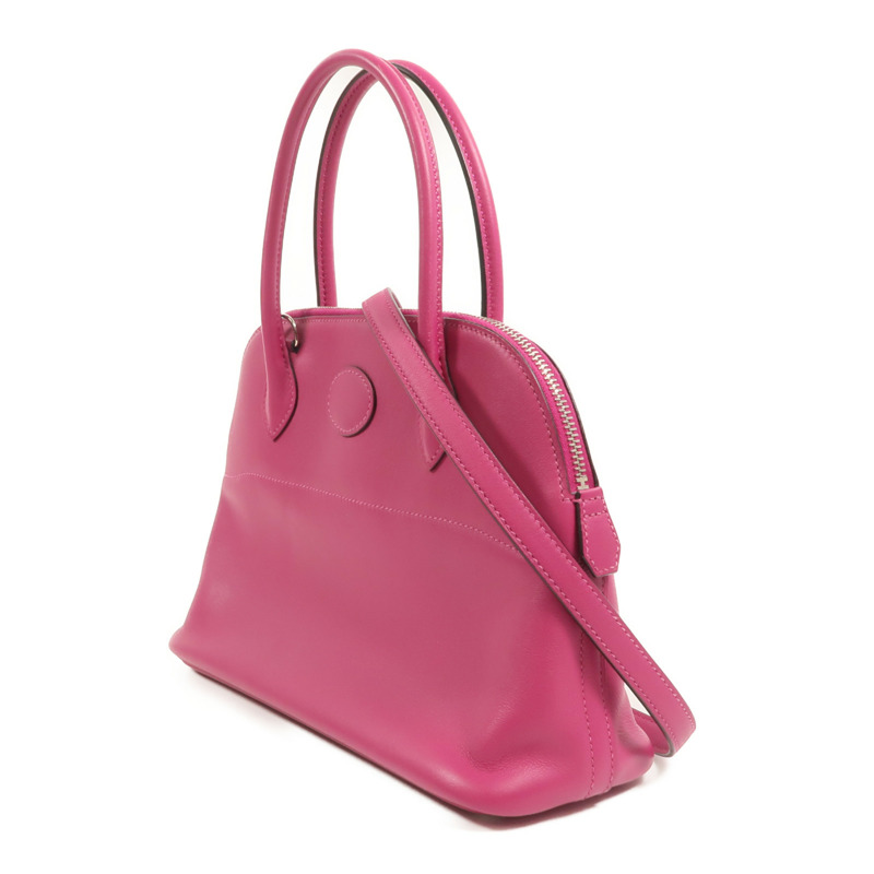 HERMES Veau Swift皮革Bolide 27手挽袋Rose Pourpre-2
