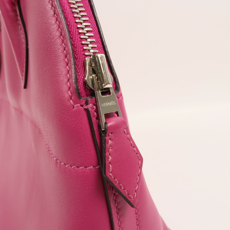 HERMES Veau Swift皮革Bolide 27手挽袋Rose Pourpre-9