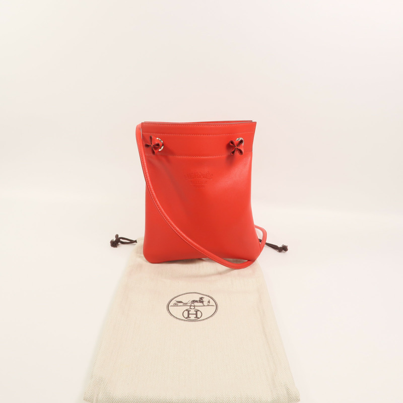 HERMES Swift皮革Aline Mini肩背袋Rouge de Coeur-9