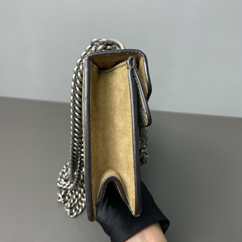 Gucci/古馳 Dionysus 鑽扣酒神老花拼駝色 25*13*7 🈚附件-3