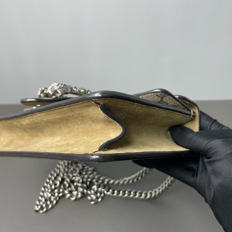 Gucci/古馳 Dionysus 鑽扣酒神老花拼駝色 25*13*7 🈚附件-5